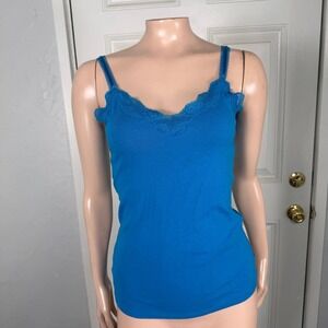 Vintage Y2k Old Navy Shirt Small Cotton Lace Cami Tank Top WW30